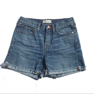 Madewell Classic Medium Wash Denim Boy shorts